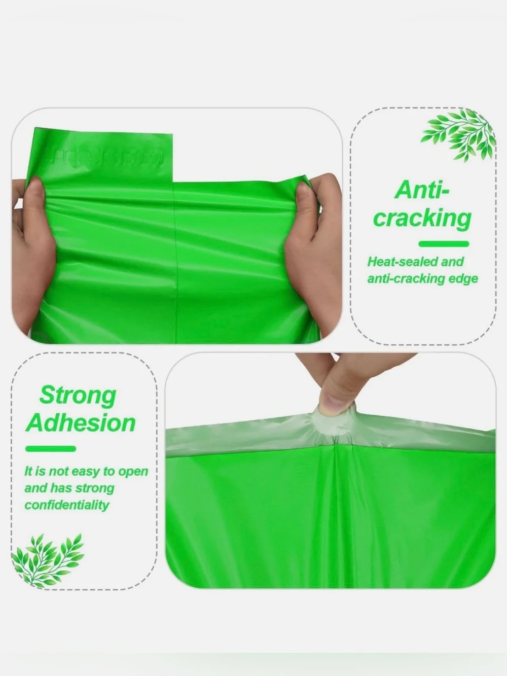 JinRuiKJ 'Thank You For Your Order' Poly Mailer Vibrant Green Bags 10x13